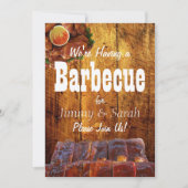 素朴婚約BBQパーティー 招待状 (正面)