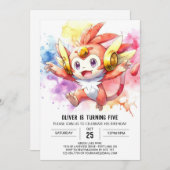 素朴子ザル誕生日 招待状 (正面/裏面)