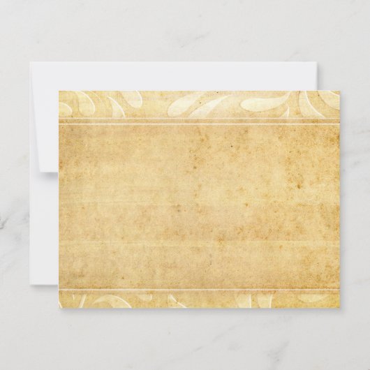 素朴孔雀フェザー結婚式招待状rsvp 招待状 (裏面)