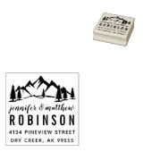 素朴山とパインズ結婚差出人住所 ラバースタンプ (押印)