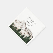 素朴山の結婚森 スタンダードカクテルナプキン (角)