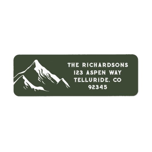 素朴山パーソナライズされた家名湖スキー ラベル (正面)