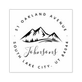 素朴山丸スタイリッシュ差出人住所 ラバースタンプ (インプリント)