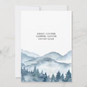 素朴山林のリハ結婚ーサルディナー 招待状 (裏面)