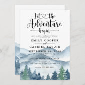 素朴山林のリハ結婚ーサルディナー 招待状 (正面/裏面)