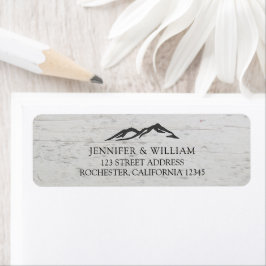 素朴山林の新郎新婦結婚 ラベル