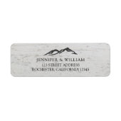 素朴山林の新郎新婦結婚 ラベル (正面)