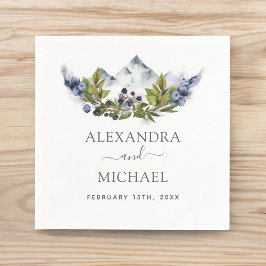 素朴山林の水の色モダン スタンダードカクテルナプキン