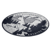 素朴山林ネイビーブルーパーソナライズされた カッティングボード (角)