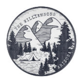 素朴山林ネイビーブルーパーソナライズされた カッティングボード (正面)