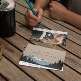 素朴山林結婚林の写真 サンキューカード