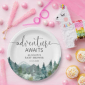 素朴山野外テーマ林 ペーパープレート (パーティー)