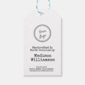 素朴州で手作りロゴを追加 ギフトタグ (正面)