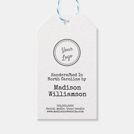 素朴州で手作りロゴを追加 ギフトタグ (正面)