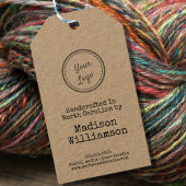 素朴州で手作りロゴを追加 ギフトタグ