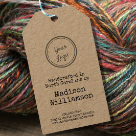 素朴州で手作りロゴを追加 ギフトタグ