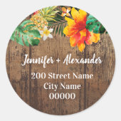 素朴差出人住所 ラウンドシール (正面)