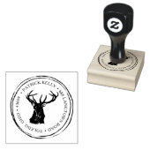 素朴差出人住所 鹿| Stag ラバースタンプ (押印)