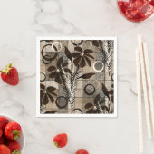 素朴市松模様にな姿の花 スタンダードカクテルナプキン (インサイチュ)