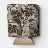 素朴市松模様にな姿の花 缶クーラー (裏面)