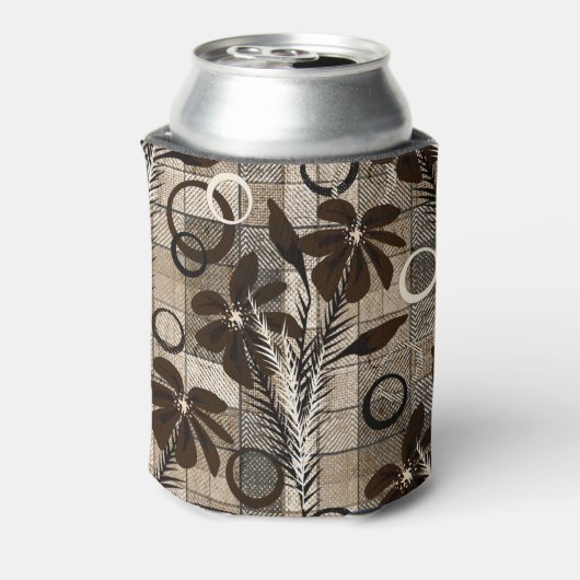 素朴市松模様にな姿の花 缶クーラー (缶裏面)