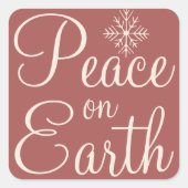 素朴平和のステッカー スクエアシール (正面)