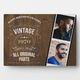 素朴年生まれ写真誕生日PAPA用Keepsake フォトプラーク