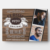 素朴年生まれ写真誕生日PAPA用Keepsake フォトプラーク (正面)