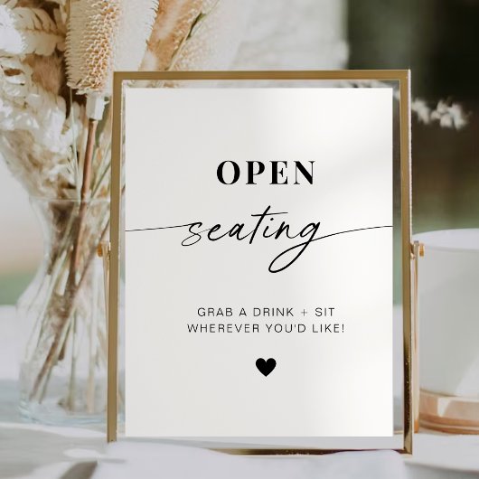 素朴座席エレガントの看板を開け 台座サイン