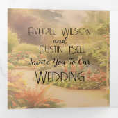 素朴庭園の結婚式 三つ折り招待状 (内部最初)