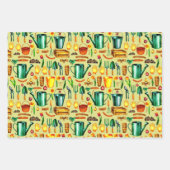 素朴庭園用具の花 ラッピングペーパーシート (正面3)