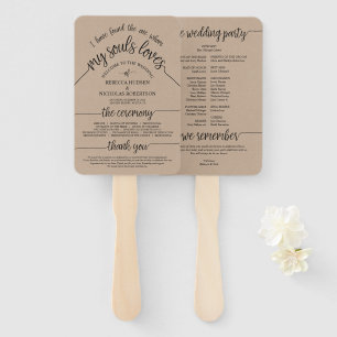 素朴式プ結婚ログラムBrown Kraft Fan ハンドファン