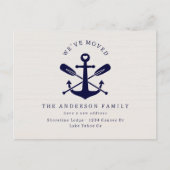 素朴引っ越しましたニューアドレス航海のビーチネイビー ポストカード (正面)