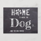 素朴引っ越しました犬の移動発表後車 ポストカード (正面)