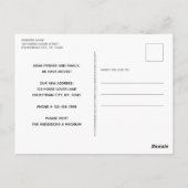 素朴引っ越しました馬ペット移動告知 ポストカード (裏面)