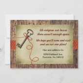 素朴引っ越し祝いパーティーパーティの招待状 招待状 (正面)