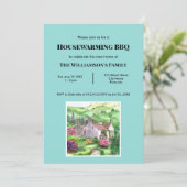 素朴引っ越し祝いパーティーリダル山ハウス絵画ズ 招待状 (スタンド正面)