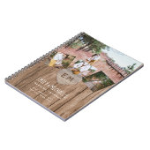 素朴彫りハート結婚ブライダルシャワー写真 ノートブック (左側)