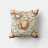 素朴復活祭ベージュの水の色ファミリ名 クッション (裏面)