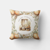 素朴復活祭ベージュの水の色ファミリ名 クッション (正面)