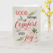 素朴心地よいと喜びの聖降誕祭 カード (黄色い花)