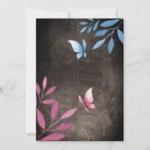 素朴性別で水色フローラ 招待状 (裏面)