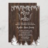 素朴恋しく思木のブライダルシャワー 招待状 (正面/裏面)