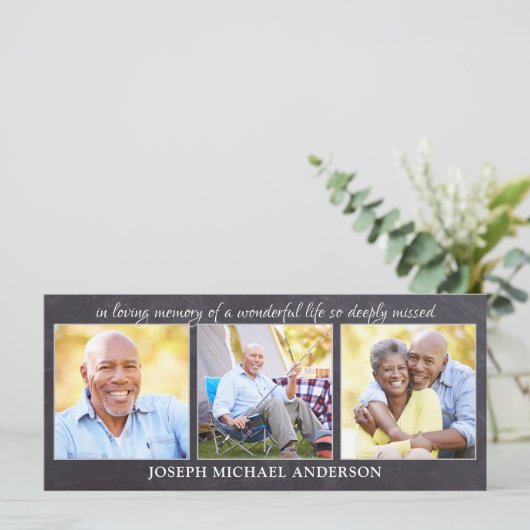 素朴悔やみや弔慰3写真葬式祈りの言葉しおり (スタンド正面)