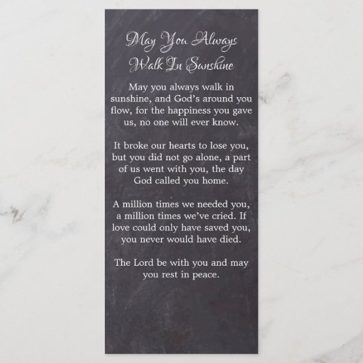 素朴悔やみや弔慰3写真葬式祈りの言葉ブックカード メニュー (裏面)