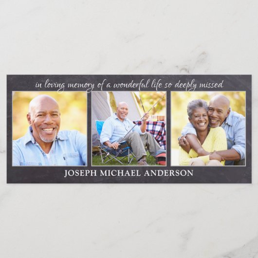 素朴悔やみや弔慰3写真葬式祈りの言葉ブックカード メニュー (正面)