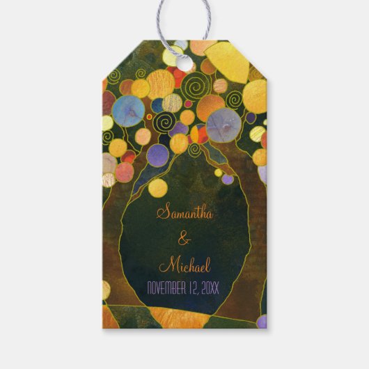 素朴愛の木結婚の感謝 ギフトタグ (正面)