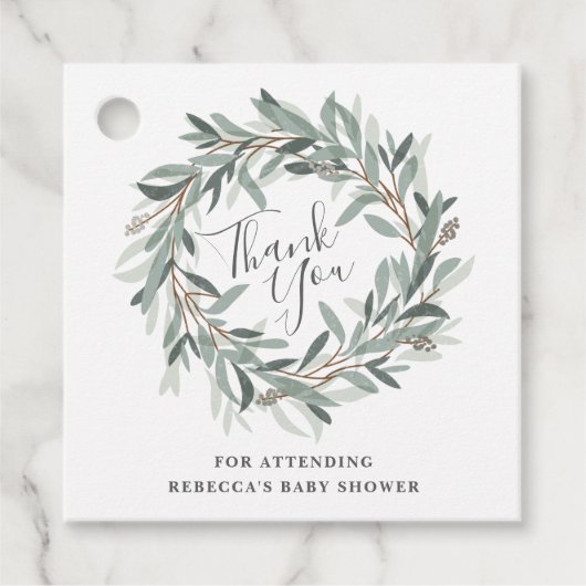 素朴感謝していリースメッセージカード フェイバータグ (正面)