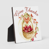 素朴感謝してい与え秋ハーベストホリデイ フォトプラーク (正面)