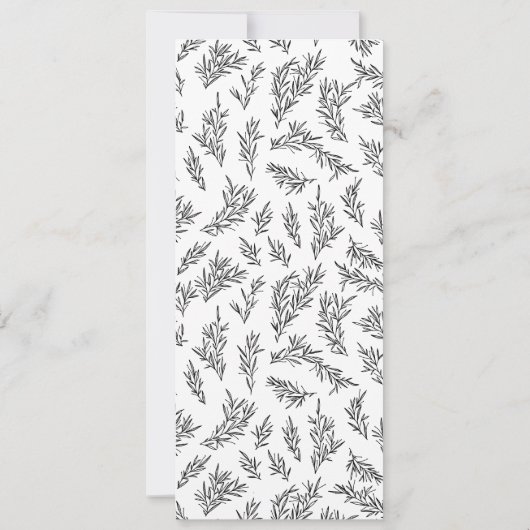 素朴感謝してい与えThanksgivingディナーメニュー 招待状 (裏面)